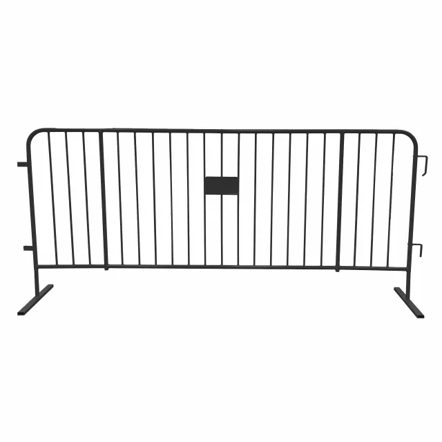 8.5ft Heavy Duty Steel Barricade Plus - Black Powder Coated