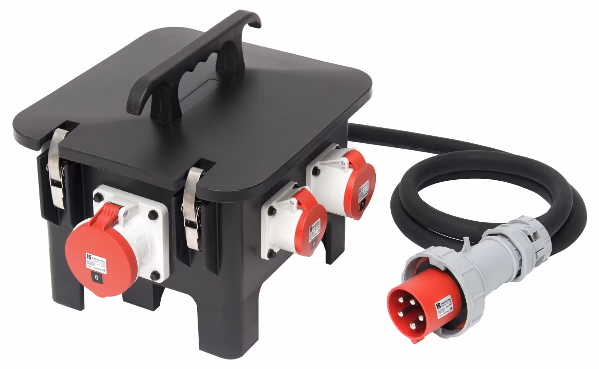 Vollgummi-Verteiler CEE 63A