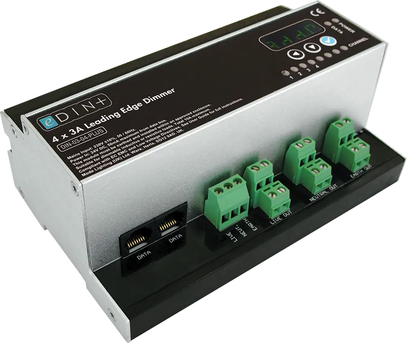 eDIN+ Four Channel Dimmer Module